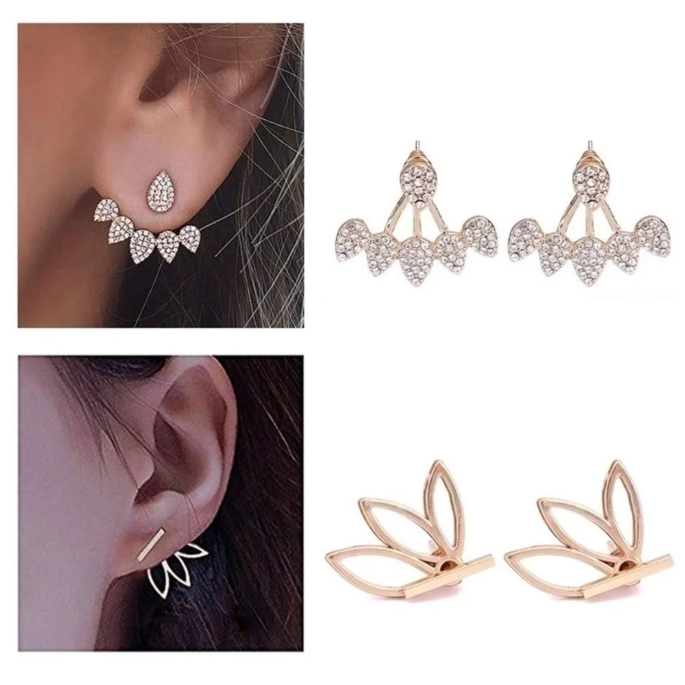 SALE💚 any 3 for $18 💚
Lotus Flower Stud Earrings Rose Gold - Picture 5 of 6
